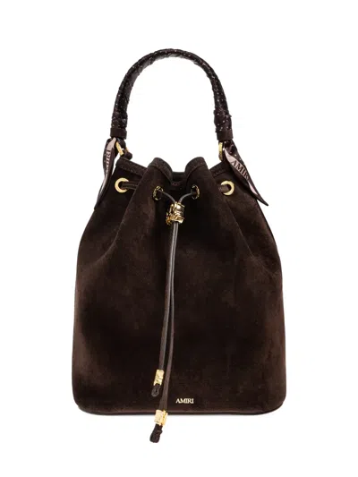 Amiri Mini Ma Bucket Bag In Brown