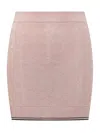 Amiri Pointelle-knit Mini Skirt In Blush