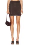 Amiri Mini Skirt In Brown