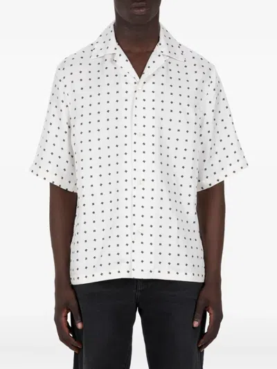Amiri Mix And Match Ma Revere-collar Logo-print Shirt In Multi