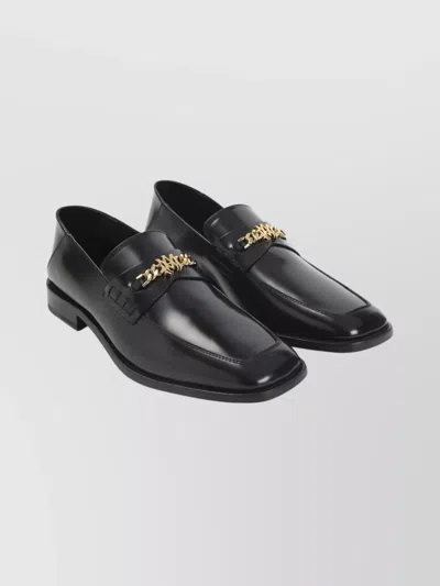 Amiri Modern Slip On Loafers Chain Detail In Black