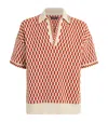 Amiri Oversized Checkered Polo Short Sleeves In Orange