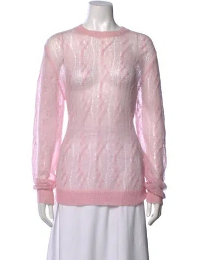 Pre-owned Amiri Mohair Patterned Sweater In Pink