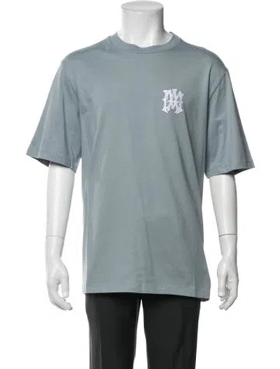 Pre-owned Amiri Monogram Pattern Crew Neck T-shirt W/ Tags In Blue