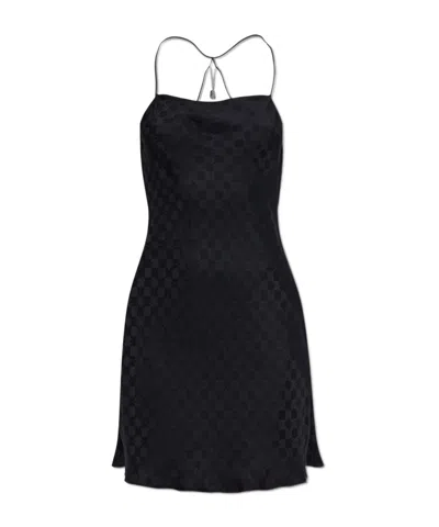 AMIRI MONOGRAM-PATTERN MINI DRESS