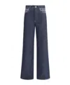 Amiri Wide Leg Jeans In Black