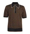 Amiri Monogram Quad Polo Shirt In Brown