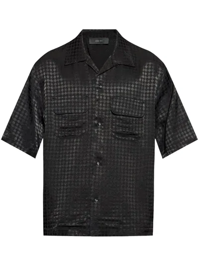Amiri Monogram Short-sleeve Shirt In Black
