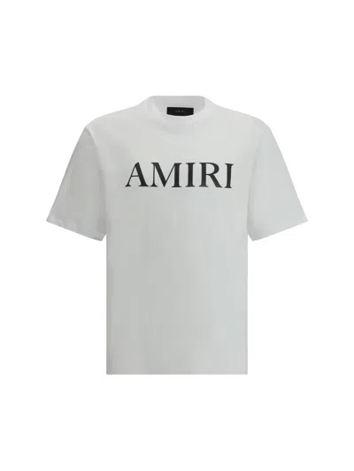 Amiri Cotton Crew Neck T-shirt With Contrasting Logo Detail In White