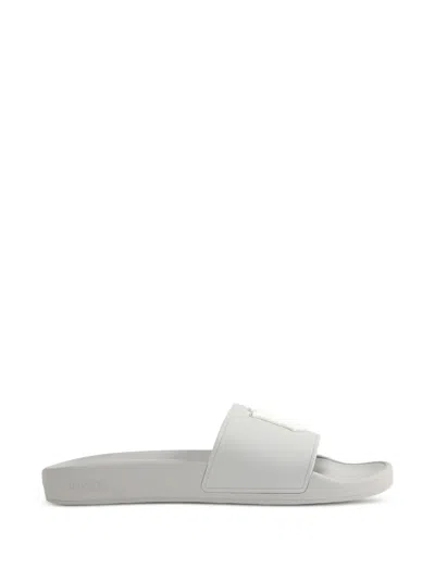 Amiri Monogram-motif Slides In Gray