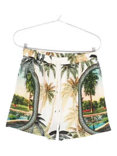 Amiri Mosaic-print Shorts In Green
