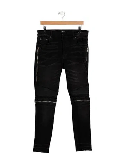 Pre-owned Amiri Moto Jeans In Black
