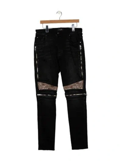 Pre-owned Amiri Moto Jeans In Black