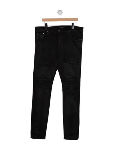 Pre-owned Amiri Moto Jeans In Black