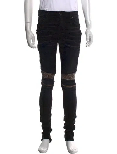 Pre-owned Amiri Moto Jeans In Black