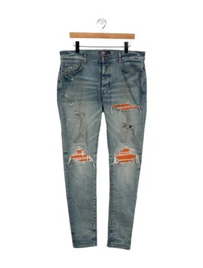 Pre-owned Amiri Moto Jeans In Blue