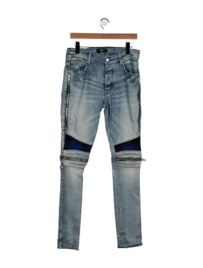 Pre-owned Amiri Moto Jeans In Blue