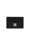 Amiri Logo-stamp Leather Cardholder In Black