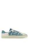 Amiri Multicolor Leather And Suede Pacific Bones Sneakers In Blue