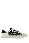 Amiri Multicolor Leather And Suede Pacific Bones Sneakers In Brown