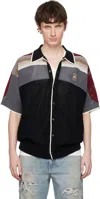 Amiri Men & Apos;s Knit Ma Icon Applique Short-sleeve Shirt In Black