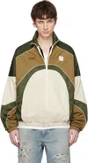 Amiri Track Polyester Cotton Jacket High Collar In White