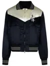 Amiri 'music' Black Polyester Blend Bomber Jacket In Black