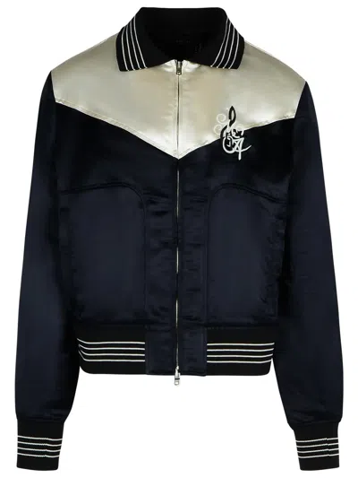 AMIRI AMIRI 'MUSIC' BLACK POLYESTER BLEND BOMBER JACKET MEN