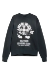 Amiri Music Record Logo-print Cotton-jersey Sweatshirt In Black