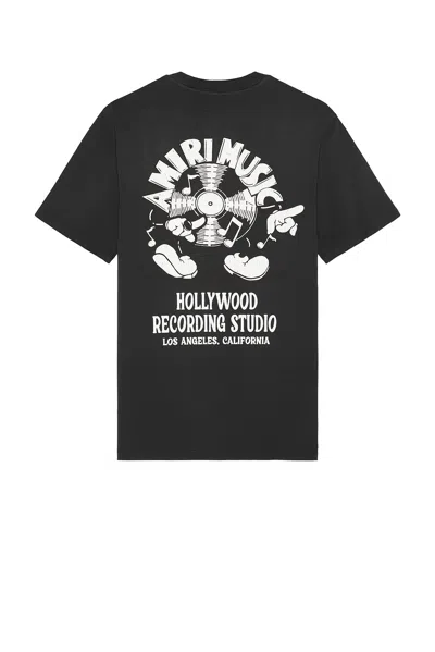 Amiri Music Record Tee In Black