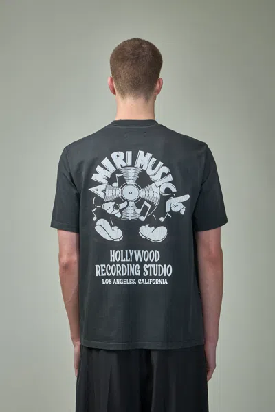Amiri Music Record Tee In Black