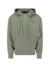 Amiri Cotton Sweatshirt Hooded Kangaroo Pocket In Green