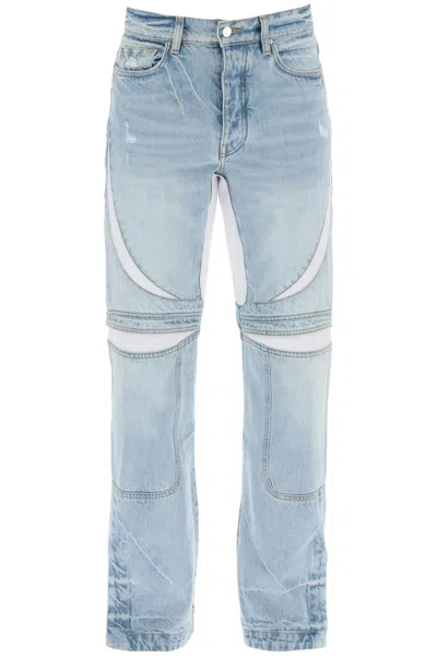 Amiri Mx-3 Jeans With Mesh Inserts Men In Blue
