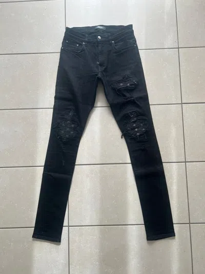 Pre-owned Amiri Mx1 Bandana Jeans Black