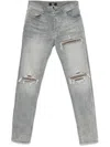 Amiri Mx1 Bouclé Jeans In Grey
