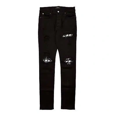 Pre-owned Amiri Mx1 Boucle Patch Jeans Aged Black