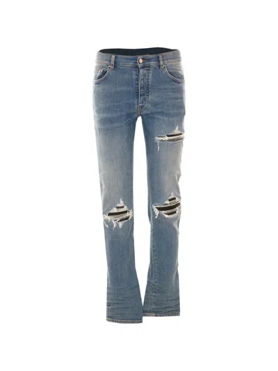 Amiri Mx1 Distressed Jeans In Blue