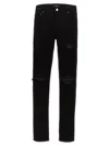 Amiri Slim Fit Distressed Trousers With Rivet Detailing