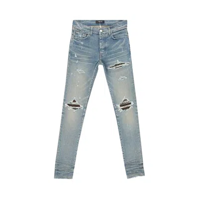 Pre-owned Amiri Mx1 Leather Jean 'indigo' In Blue