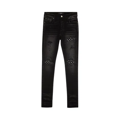 Pre-owned Amiri Mx1 Leather Playboy Jean 'black' | Men's Size 30
