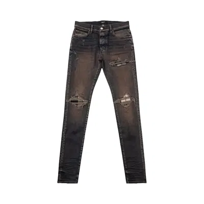Pre-owned Amiri Mx1 Plaid Patch Dark Indigo Jeans 'black' | Men's Size 29