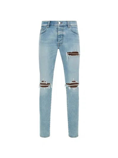 Amiri Mx1 Ripped-design Jeans In Blue