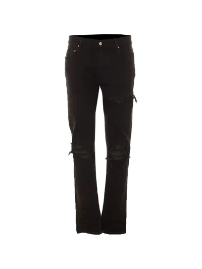 Amiri Mens Od Black Mx1 Distressed Skinny Jeans