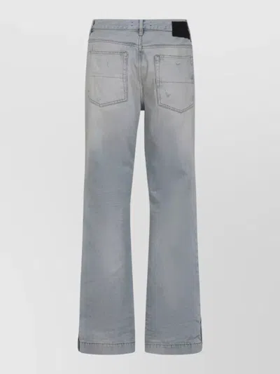 Amiri Mx1 Straight Flare Jeans Belt Loops In Blue