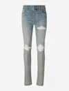 Amiri Mx1 Ultrasuede Straight Jeans In Blue