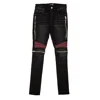 Amiri Mx2 Velvet Pj Button Fly Skinny Jeans In Black