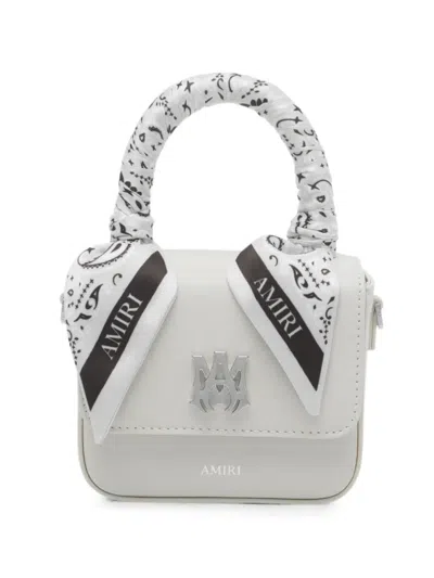 Amiri Nano Ma Bandana-embellished Tote Bag In White