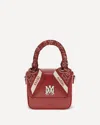 Amiri Red Calf Leather Bos Taurus Shoulder Bag In Red