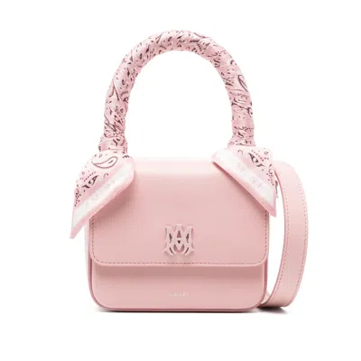 Amiri Nappa Leather Foldover Shoulder Bag In Pink