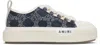 Amiri Navy & White Ma Quad Denim Court Low Sneakers